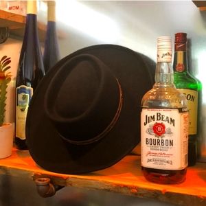 Vintage Eddy Bros California vintage wool hat black 7 3/8